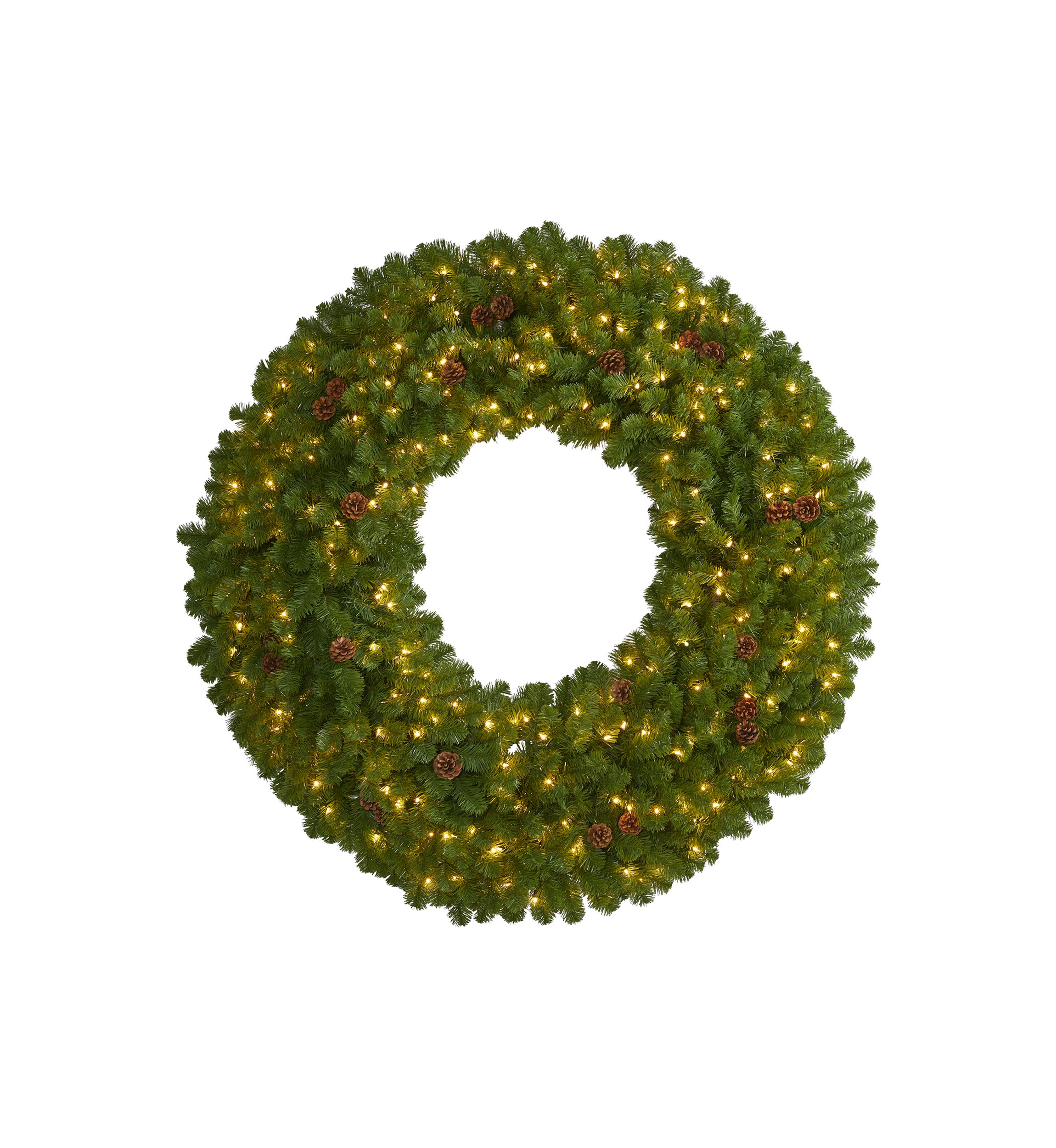 Giant Christmas Wreath with Pine Cones