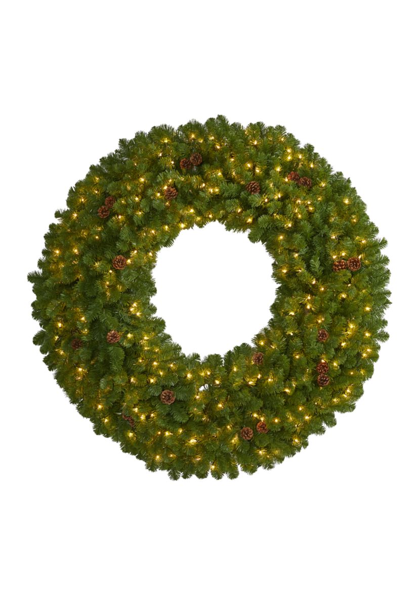 Giant Christmas Wreath with Pine Cones
