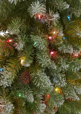 Giant Flocked Christmas Wreath with Pine Cones