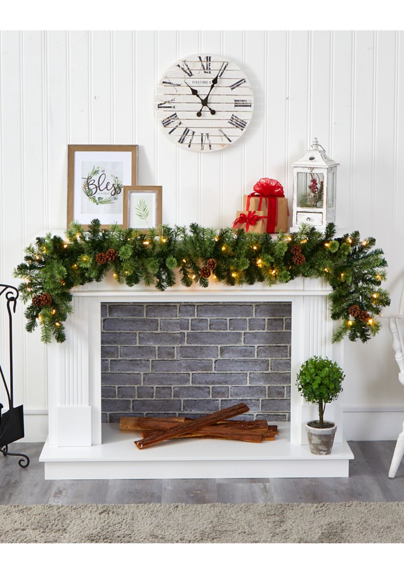 Christmas Garland with Pine Cones