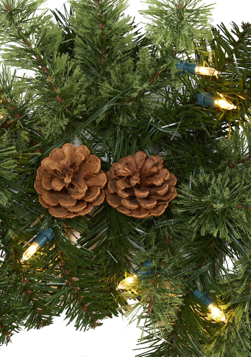 Christmas Garland with Pine Cones