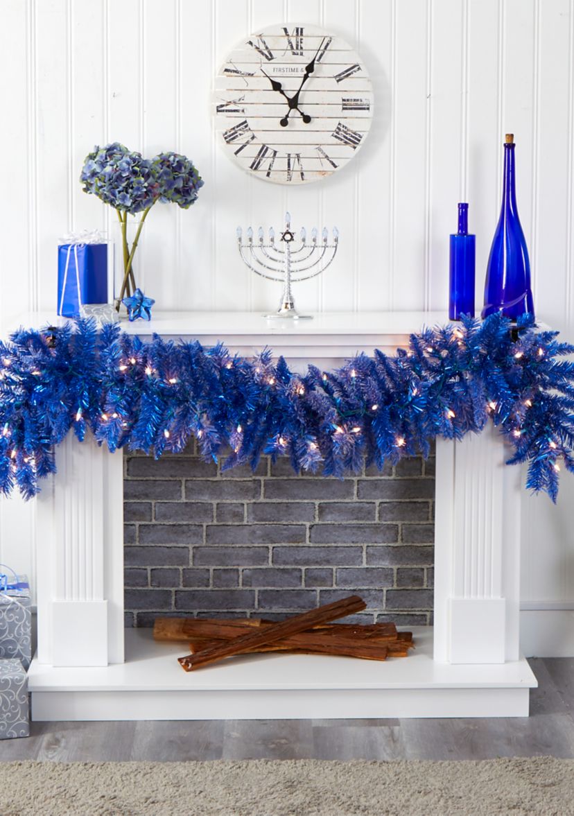 Blue Christmas Garland