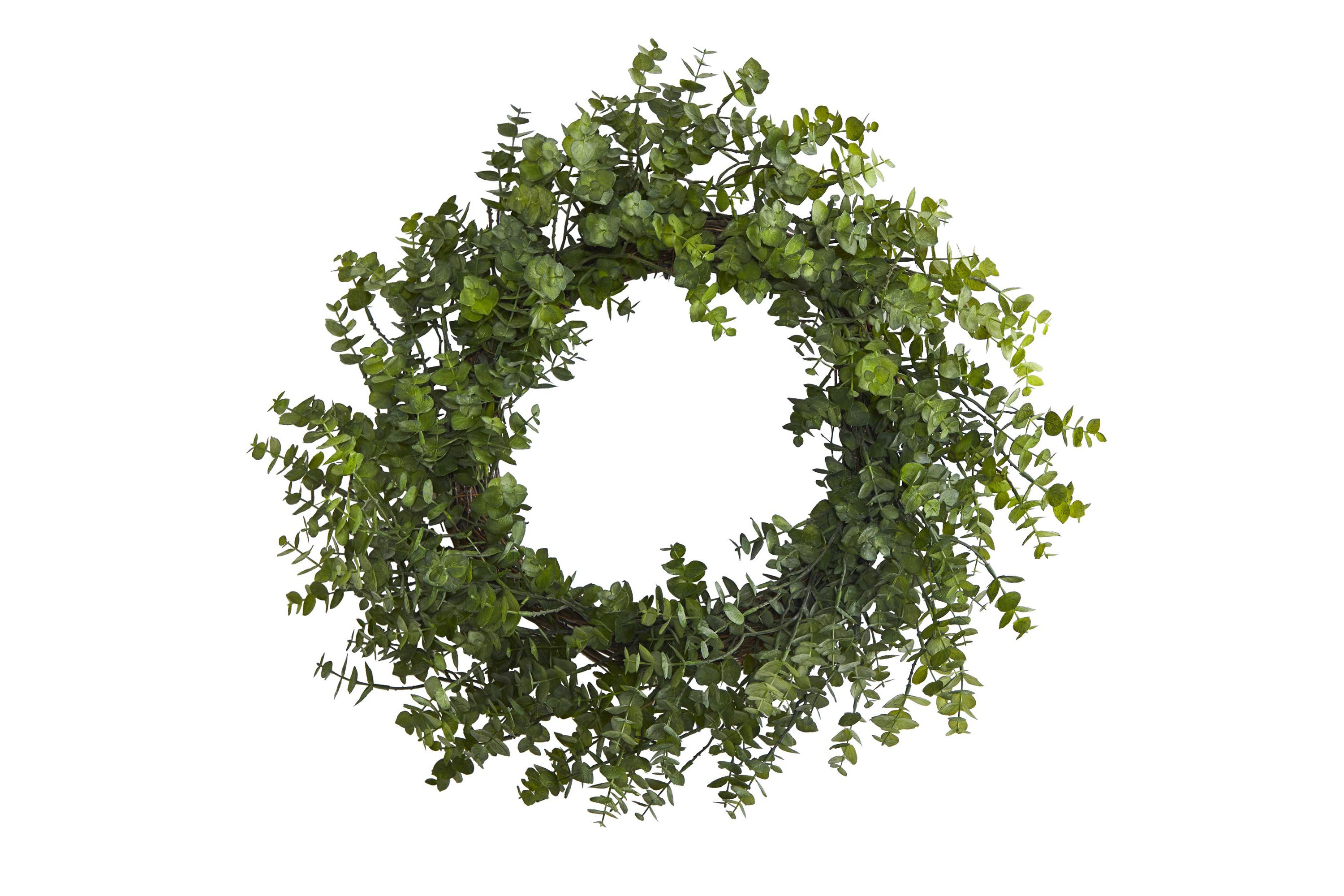24-Inch Eucalyptus Artificial Wreath