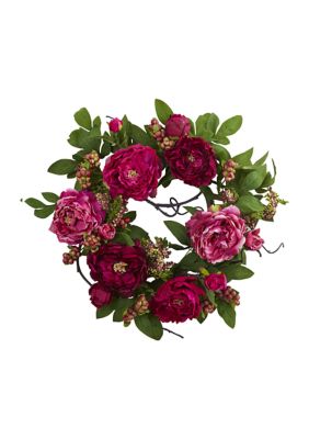 Peony and Berry Wreath