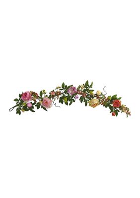 Assorted Peony and Berry Garland