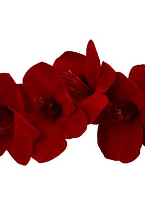 5 Foot Amaryllis Silk Garland