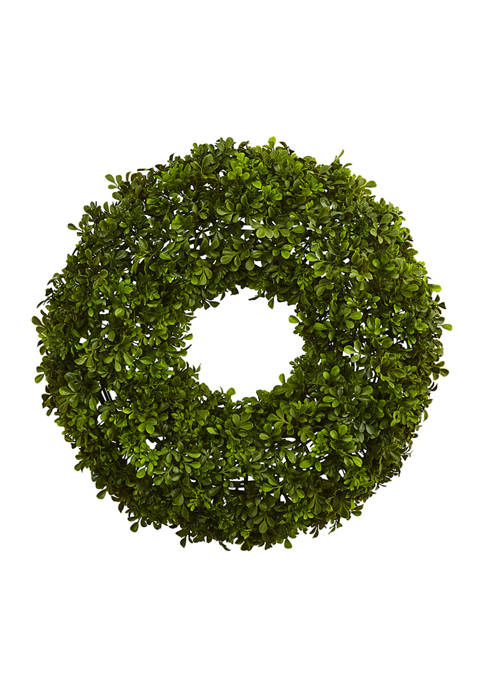 Nearly Natural Boxwood Wreath