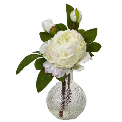 11-Inch Peony with Vase (Set of 2)