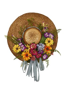 Assorted Flower Hat Wreath