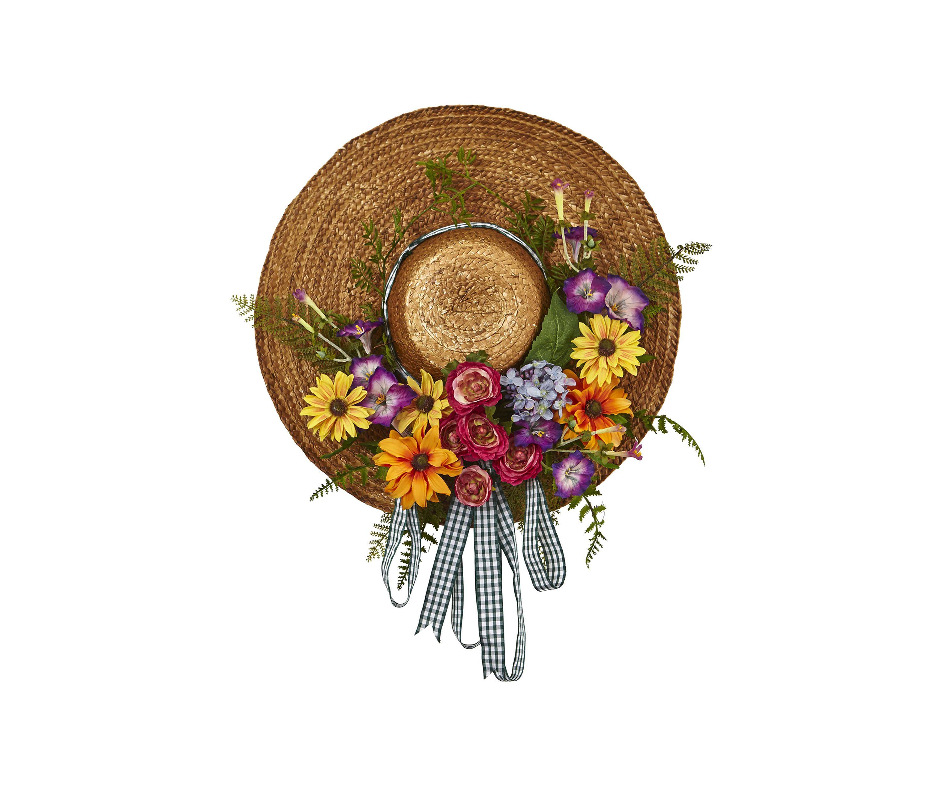 Assorted Flower Hat Wreath