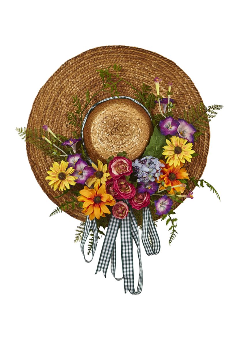 Assorted Flower Hat Wreath
