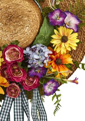 Assorted Flower Hat Wreath