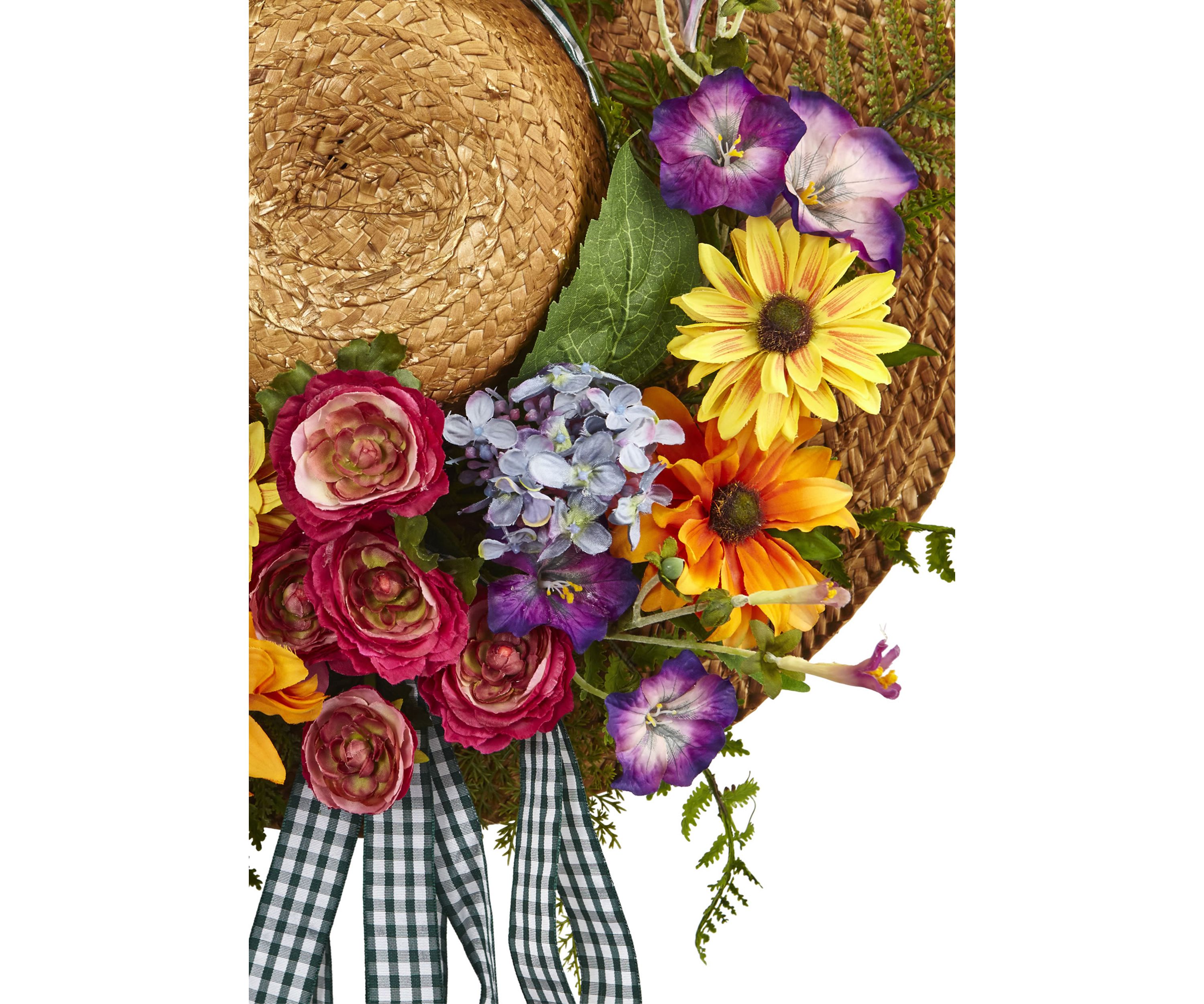 Assorted Flower Hat Wreath