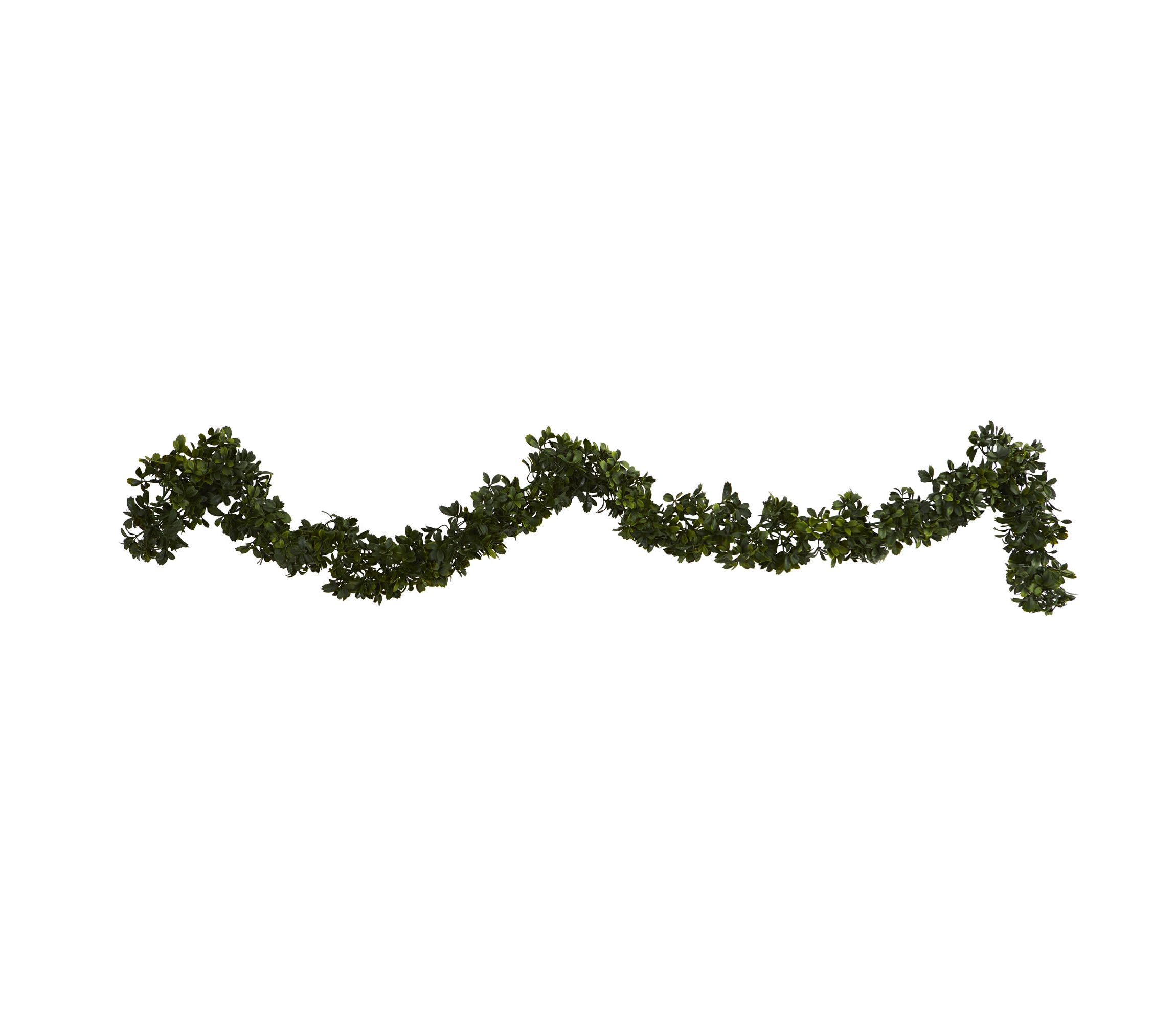 6-Foot Boxwood Artificial Garland (Indoor/Outdoor), Set of 4