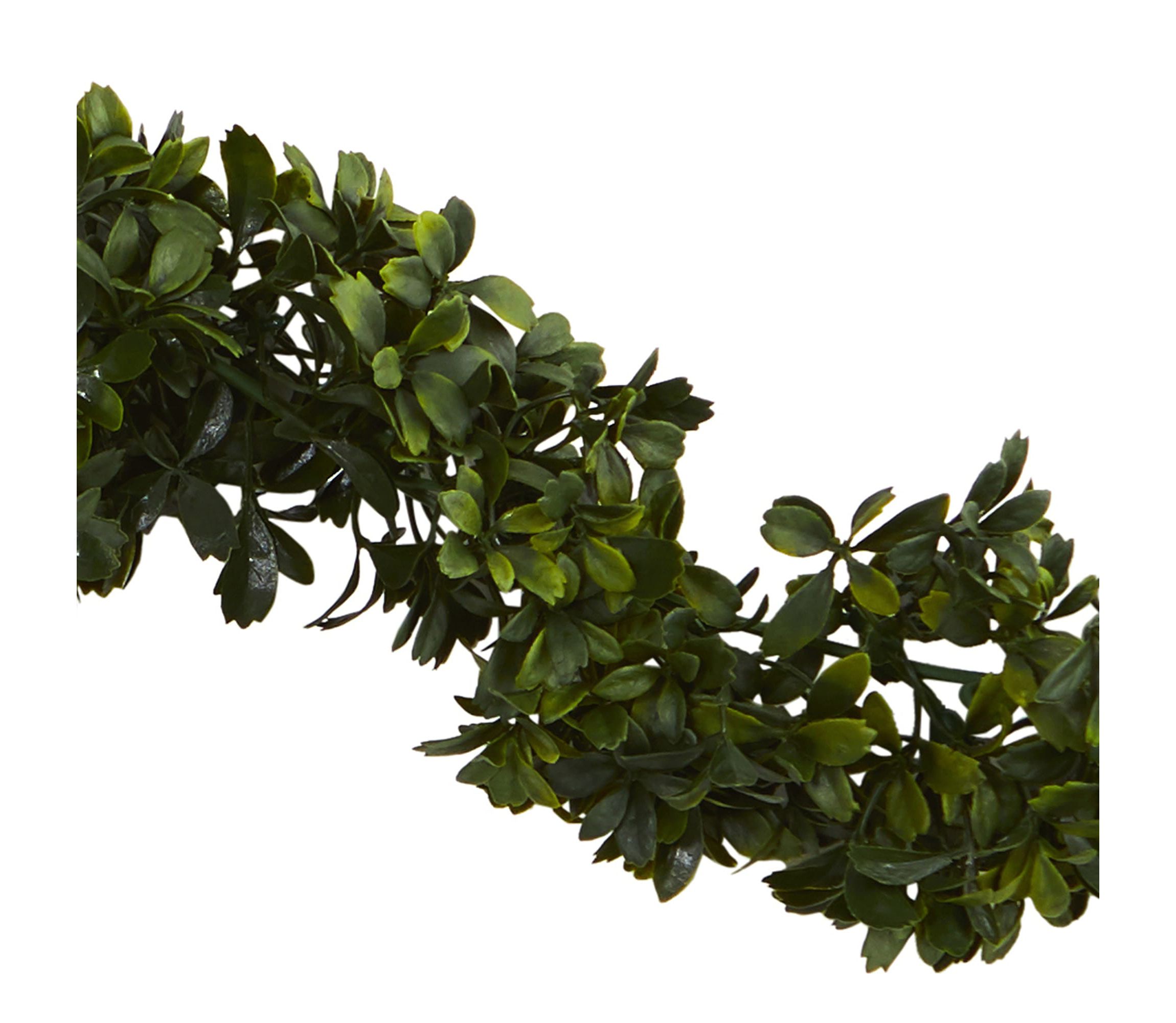 6-Foot Boxwood Artificial Garland (Indoor/Outdoor), Set of 4