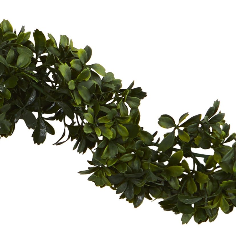 6-Foot Boxwood Artificial Garland (Indoor/Outdoor), Set of 4