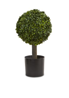Nearly Natural 21-in. Boxwood Ball Topiary Artificial Tree, Green