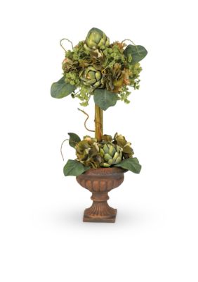 Artichoke Topiary Silk Flower Arrangement