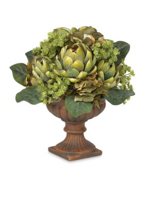 Artichoke Centerpiece Silk Flower Arrangement