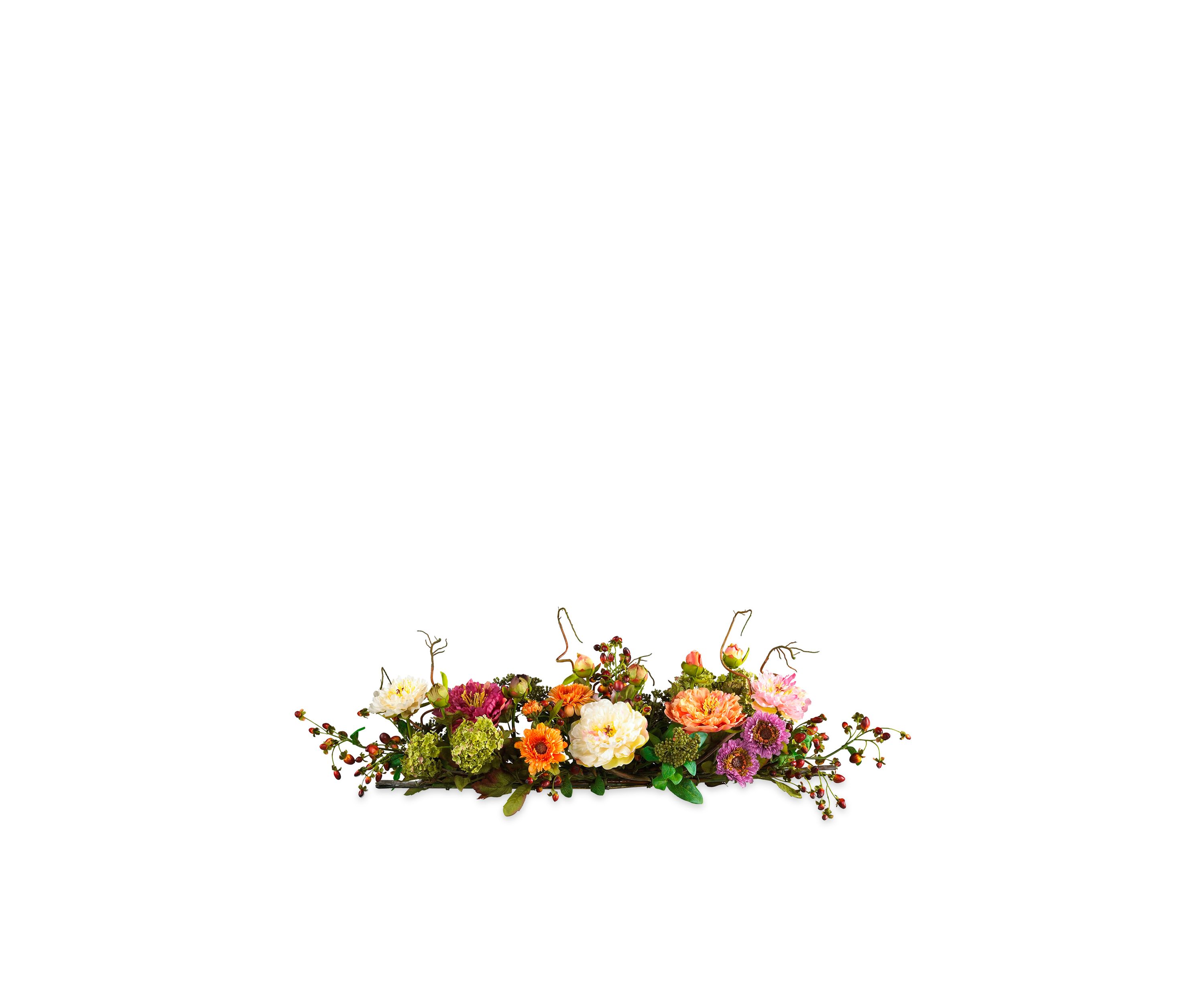 Peony Silk Flower Centerpiece