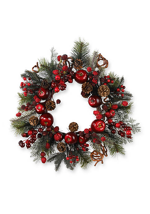 Nearly Natural 22-in. Apple Berry Wreath