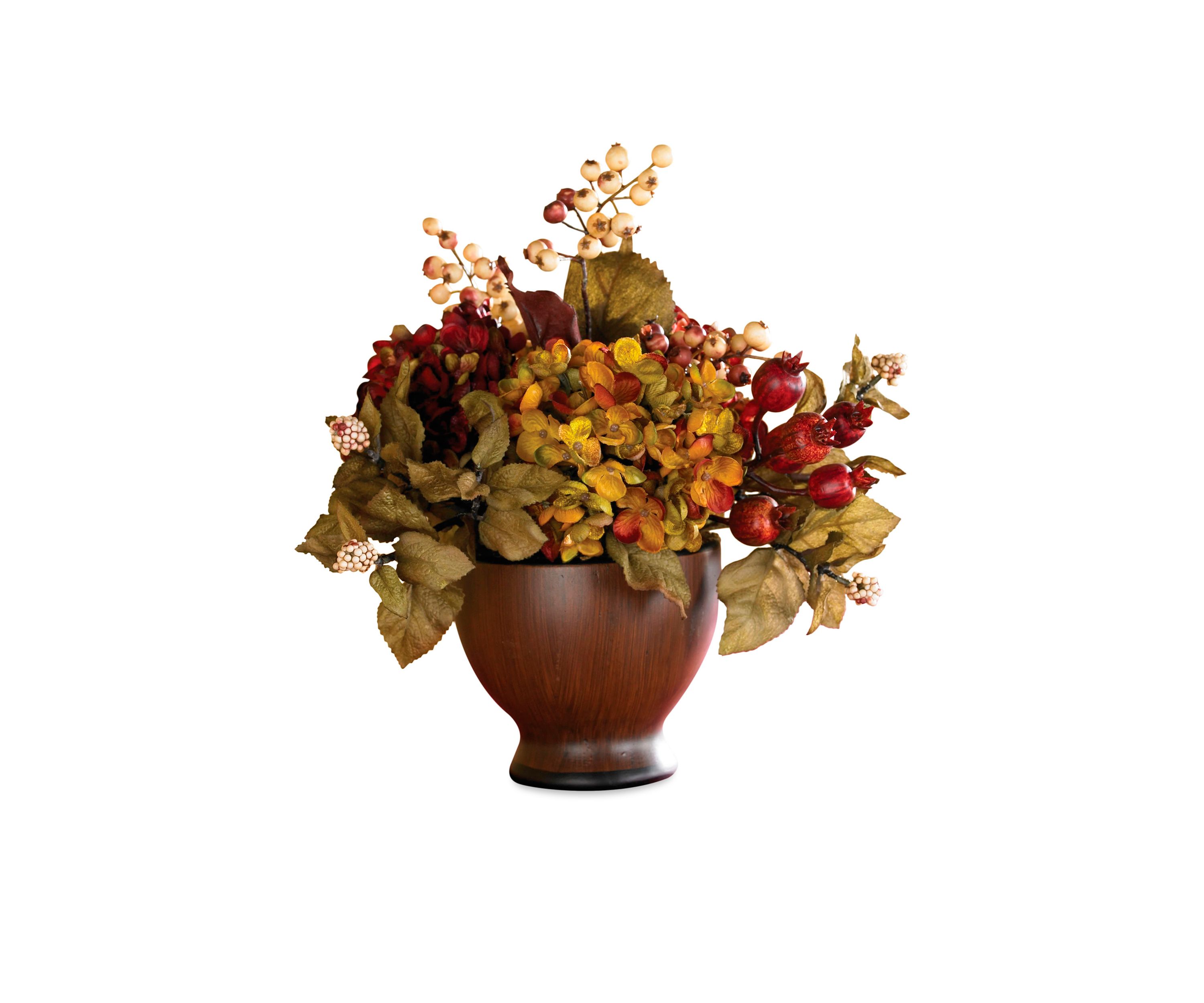Autumn Hydrangea w/Round Vase