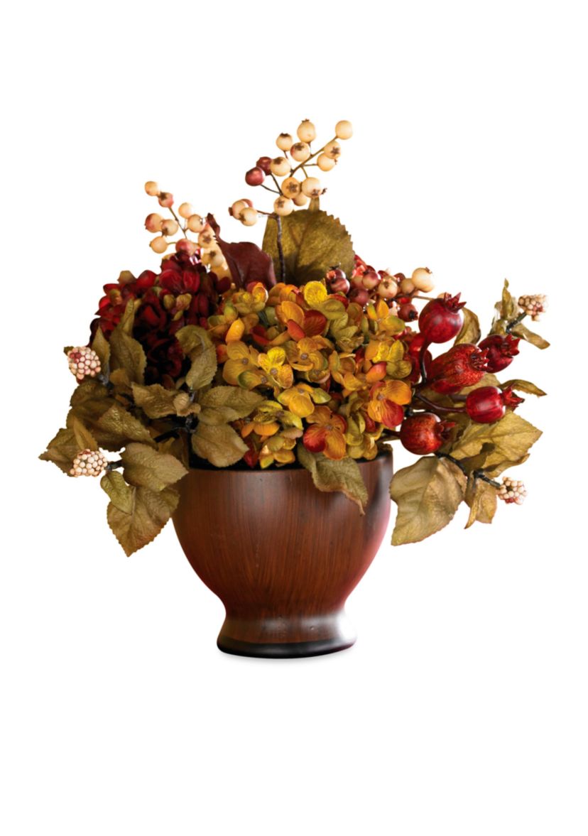 Autumn Hydrangea w/Round Vase