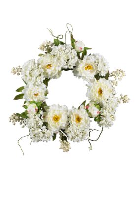 20-in. Peony Hydrangea Wreath