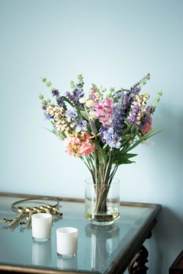 Lavender and Hydrangea Silk Flower Arrangement