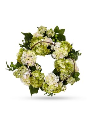 Nearly Natural Hydrangea Wreath