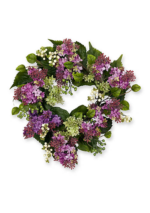 Nearly Natural 20-in. Hanel Lilac Wreath