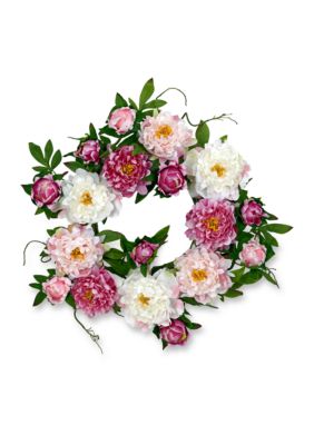 22-in. Peony Wreath