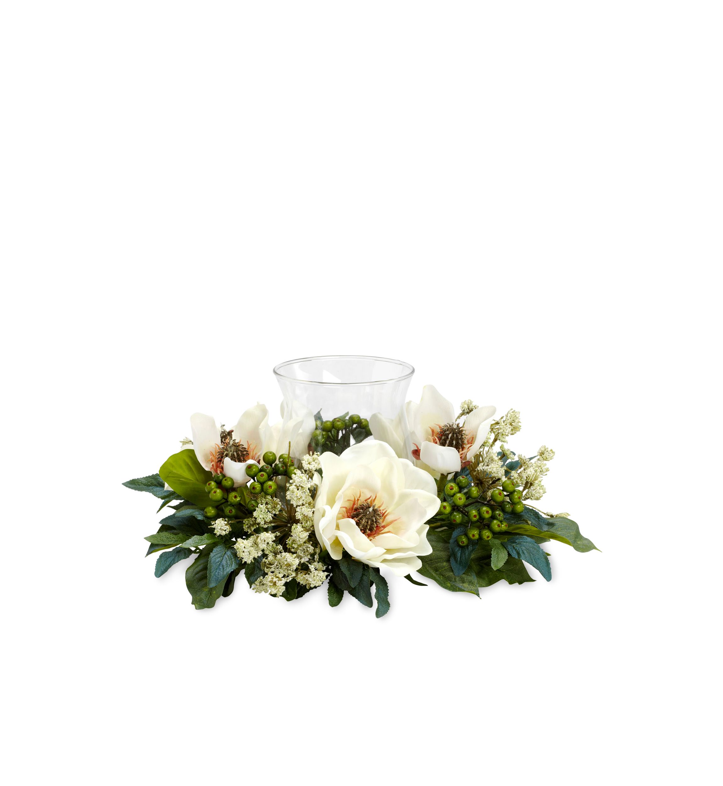 Magnolia Silk Flower Candelabrum Arrangement