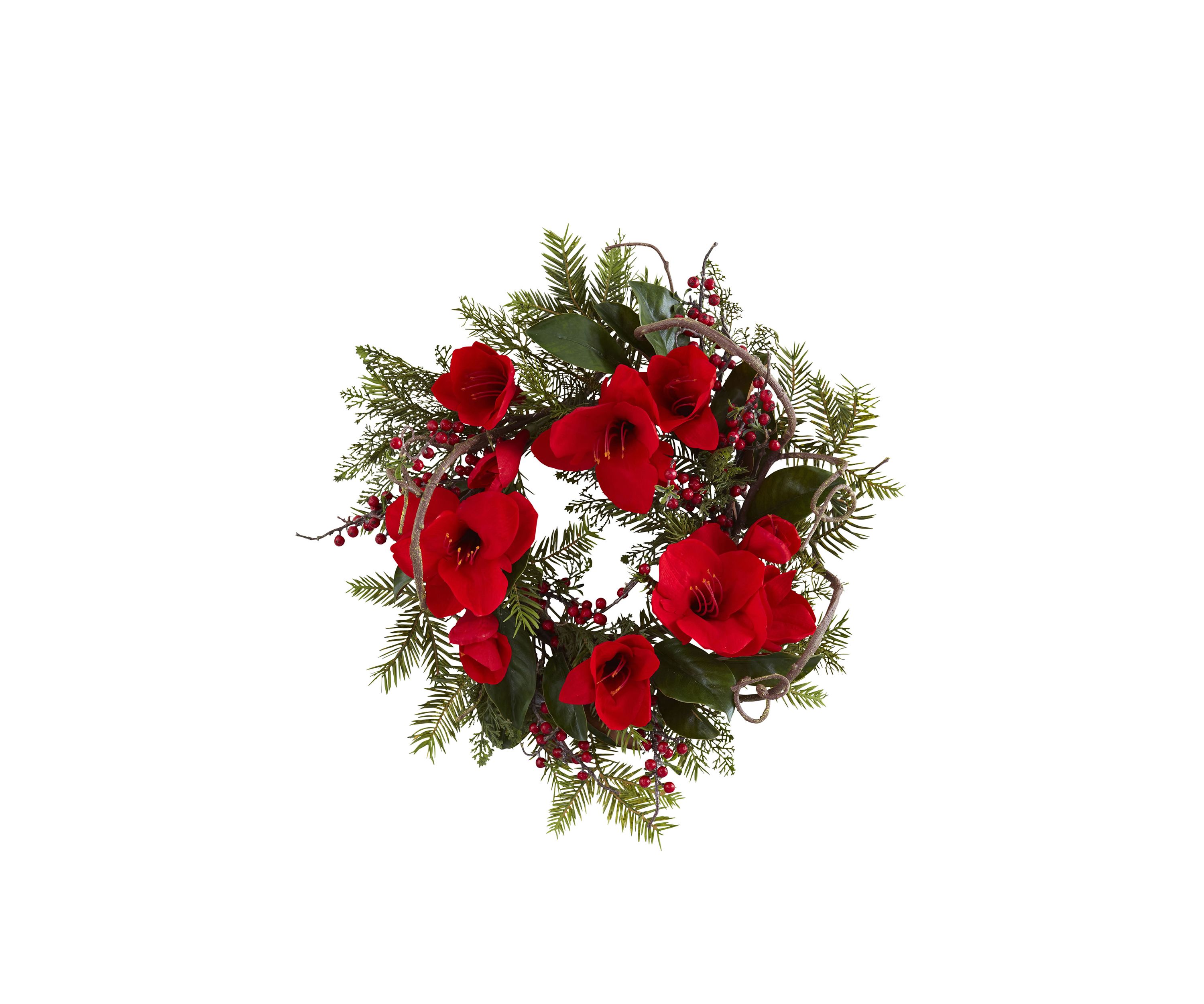 24 in Amaryllis Wreath