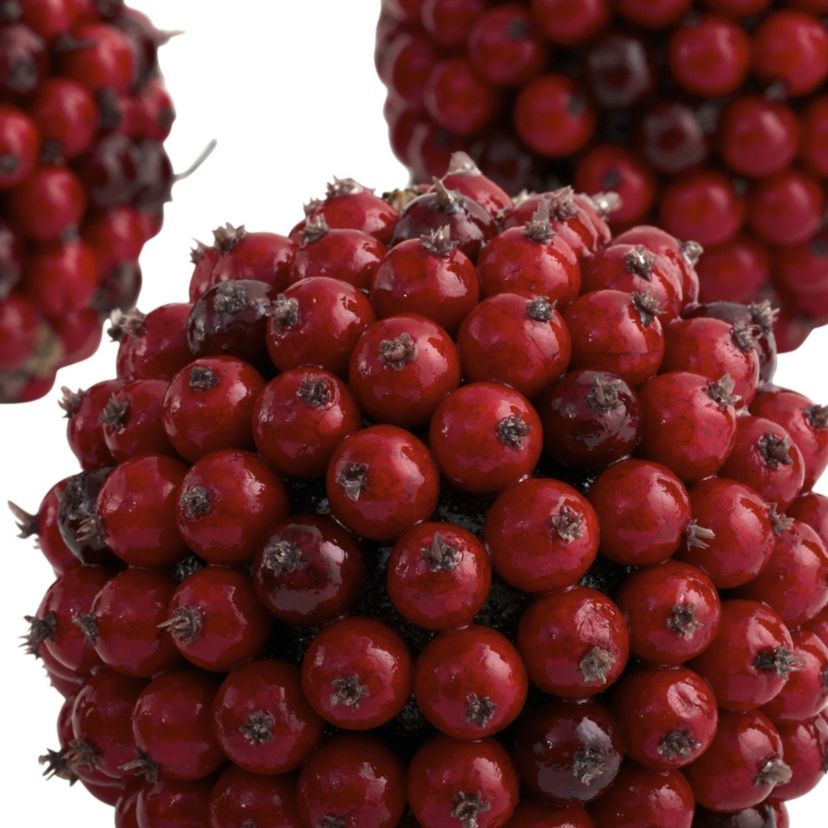 5" Red Berry Balls - Set of 6