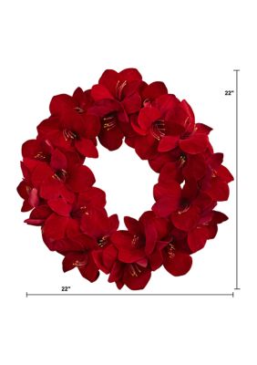 22 inch Amaryllis Wreath