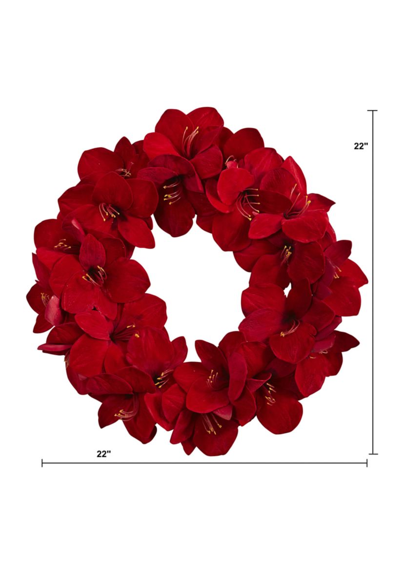 22 inch Amaryllis Wreath