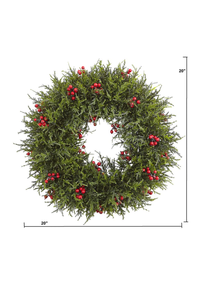 20" Cedar Berry Wreath