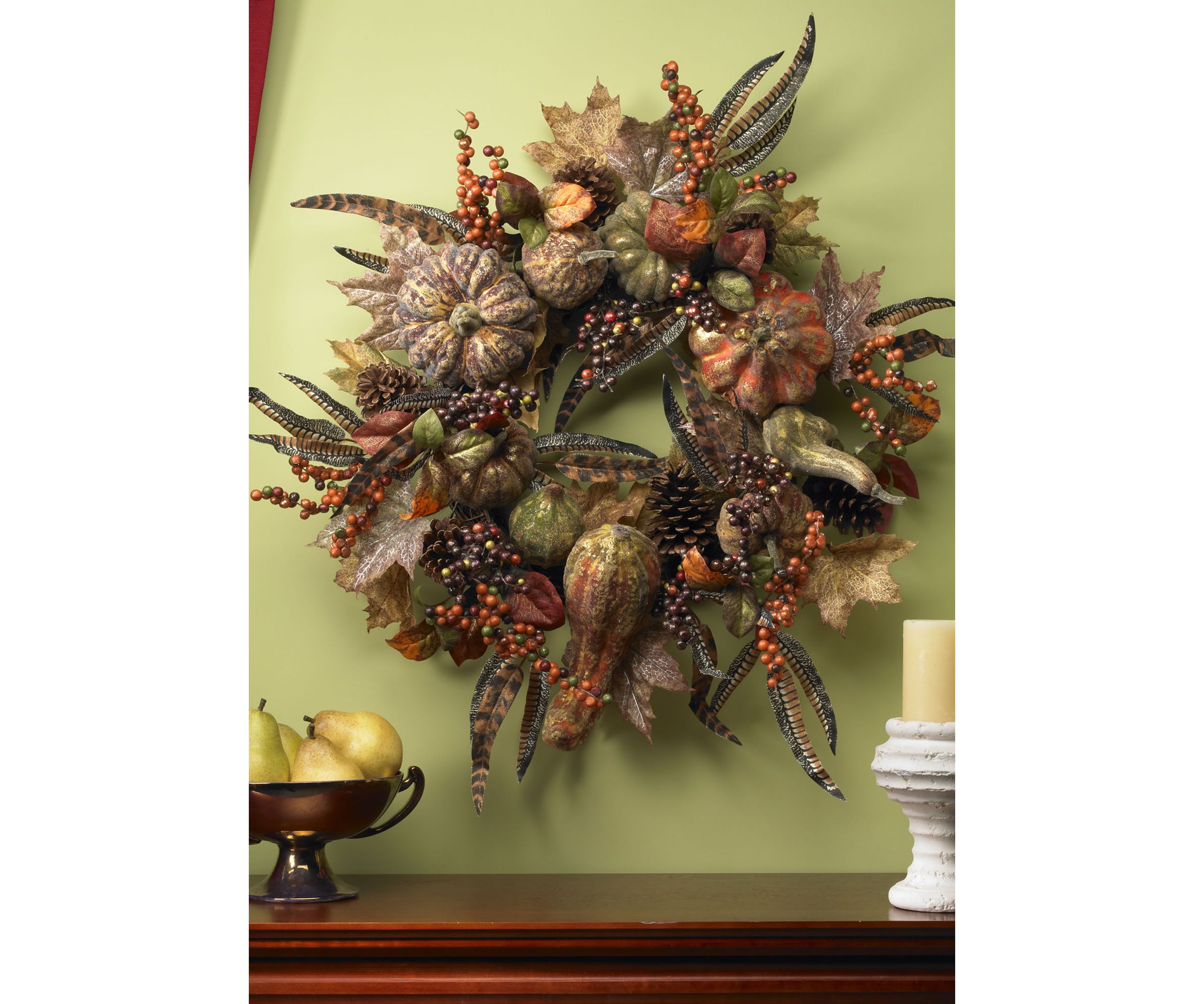 28 in Autumn Pumpkin Wreath