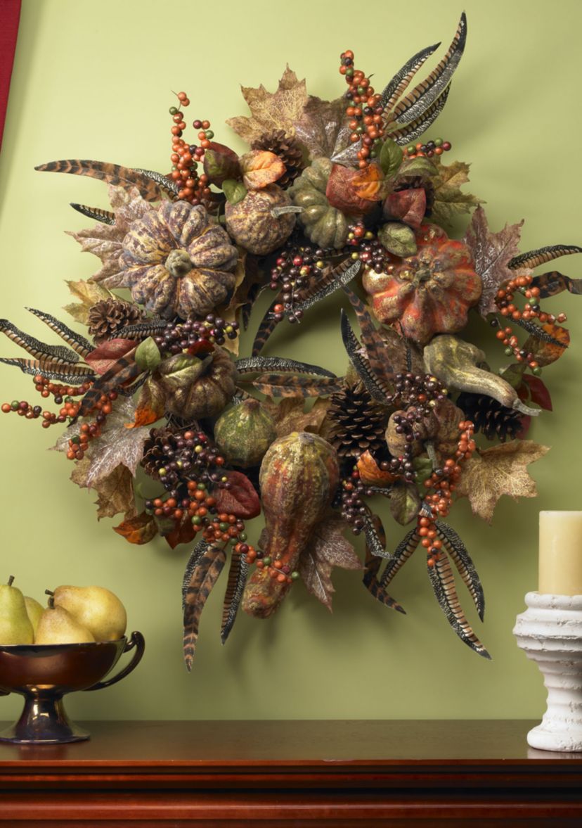 28 in Autumn Pumpkin Wreath