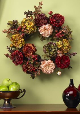 22 in Autumn Hydrangea Peony Wreath