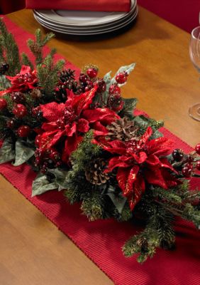 Poinsettia & Berry Centerpiece