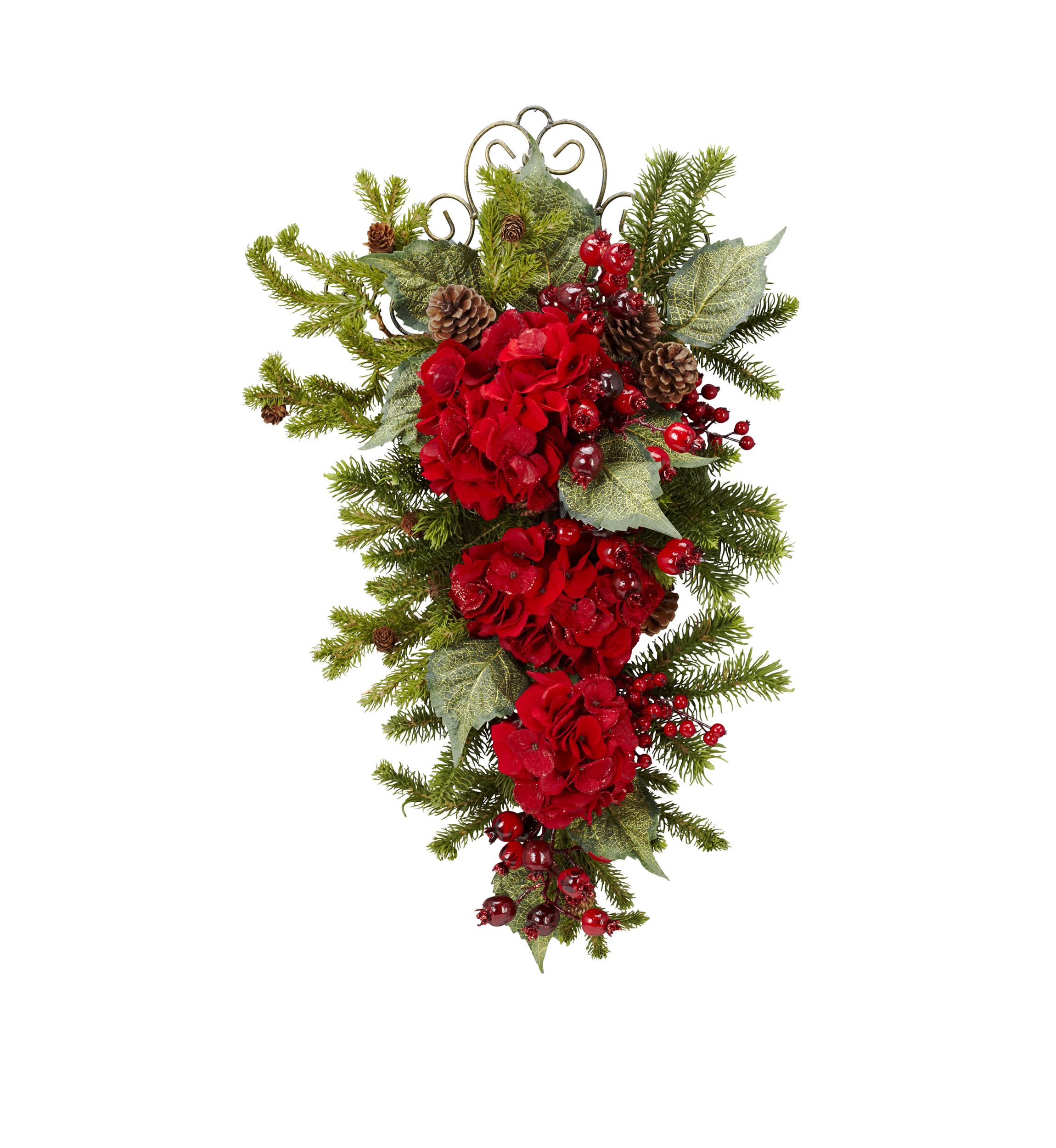 27 in Christmas Hydrangea Teardrop