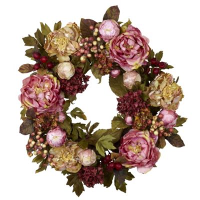 24-Inch Peony Hydrangea Wreath