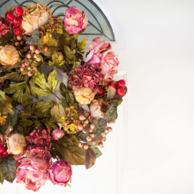 24-Inch Peony Hydrangea Wreath