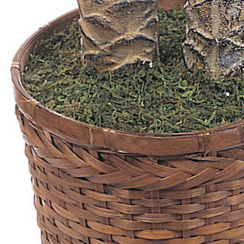 6-Foot and 4-Foot Sago Palm Double Potted Silk Tree