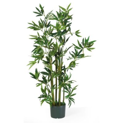 Nearly Natural 4' Bamboo Silk Plant, Green