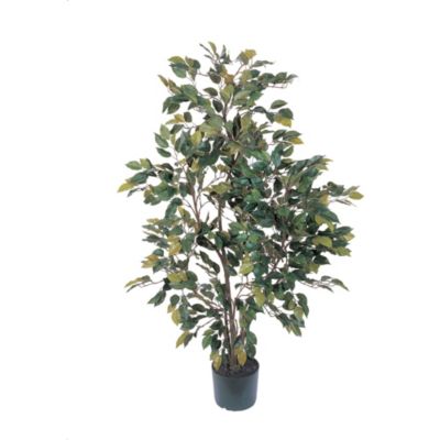 Nearly Natural 4' Ficus Silk Tree, Green
