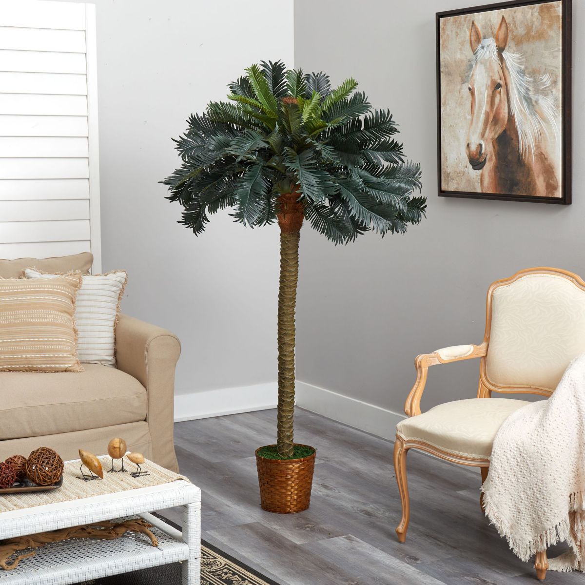 6-Foot Sago Palm Silk Tree
