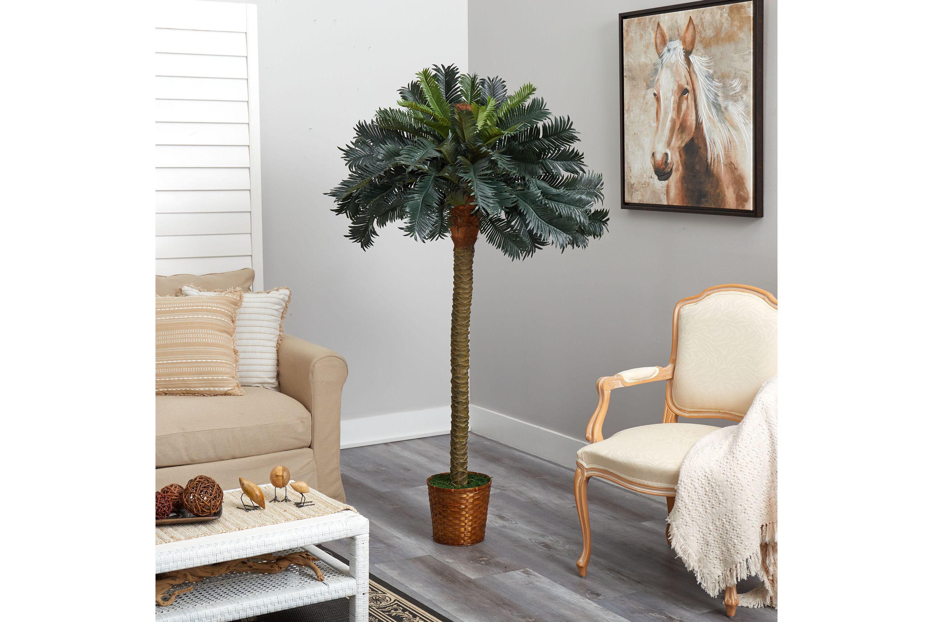 6-Foot Sago Palm Silk Tree